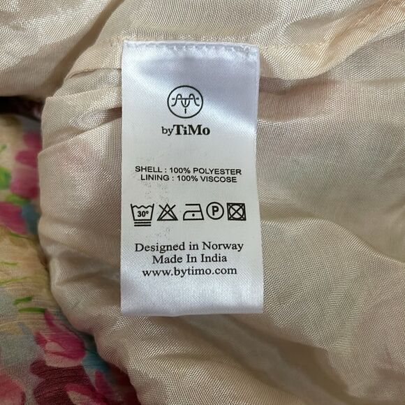 NWT ByTiMo Floral Smocked Ruffle Chiffon Mini Dress in Summer Flowers size S - Picture 13 of 13